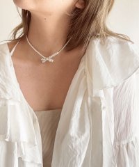 lus./ラスドット lus. イミテーションパールリボンチョーカー/508098209
