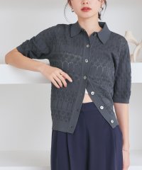 RUIRUE BOUTIQUE/ルイルエブティック RUIRUE BOUTIQUE 透かし編みニットポロ/508099314