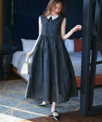 RUIRUE BOUTIQUE/ルイルエブティック RUIRUE BOUTIQUE 襟付きシアージャカードギャザーフレアワンピース/508099319