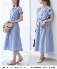 ROPE' PICNIC/【WEB限定】【UVカット・接触冷感・イージーケア】スキッパーシャツワンピース/508099529