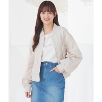 Honeys/ハニーズ Honeys リブブルゾン アウター ブルゾン ジャンパー 短め丈 ボリューム袖 無地 ポケット ベーシックカラー シンプル 春 白 黒 レディース/508099634