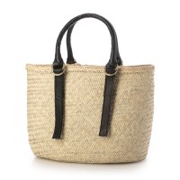 perche/ペルケ perche 牛革付属椰子かごマルシェバッグS/508099841