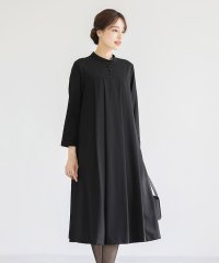 WHITE JOOLA/ホワイトジョーラ WHITE JOOLA 喪服・礼服【洗濯機で洗える】ブラックフォーマル ヨーク切り替えタックフレアーワンピース（マタニティ着用可）/508099884