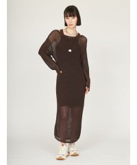 emmi atelier/インナー付きメッシュニットワンピース/508100850