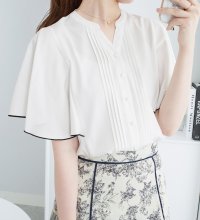 Alotta/アロッタ Alotta 【一部モール限定発売アイテム】大人可愛いピンタックフレアー袖ブラウス/508101096