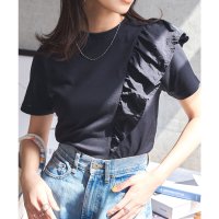 KOBE LETTUCE/コウベレタス KOBE LETTUCE フリル切替えアシンメトリー半袖Tシャツ [C7454]/508101705