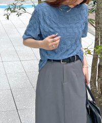 futier land/フューティアランド Futier Land シアーシャーリングエンボスTシャツ/508102190
