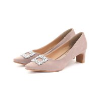 Lena/レナ Lena レディース パンプス ビジューパンプス 5cm ヒール スクエアトゥ 歩きやすい 疲れにくい 結婚式 3145/508102212