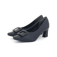 Lena/レナ Lena レディース パンプス バックルパンプス チャンキーヒール 6.5cmヒール スクエアトゥ 歩きやすい 6519/508102215
