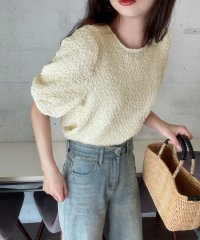 LAUIR/ラウアー LAUIR くしゅくしゅ半袖トップス/508102253