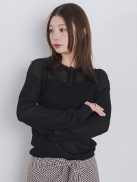 kivi/キヴィ kivi sheer knit polo/508102448