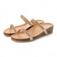 ITALIAN SHOEMAKERS/イタリアンシューメーカーズ ITALIAN SHOEMAKERS ダブルラインストーンクッションインソールサンダル/508102456