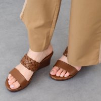 ITALIAN SHOEMAKERS/イタリアンシューメーカーズ ITALIAN SHOEMAKERS イントレチャートウェッジヒールサンダル/508102461
