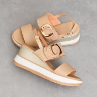 INTER-CHAUSSURES　IMPORT/インターショシュール INTER－CHAUSSURES バックルウエッジサンダル/508102464