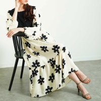 Sawa a la mode/サワアラモード Sawa a la mode 私だけの花を描いた切替ティアードワンピース/508102722