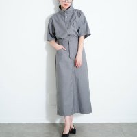 Sawa a la mode/サワアラモード Sawa a la mode 都会的スタイリッシュなハイネックシャツワンピース/508102775
