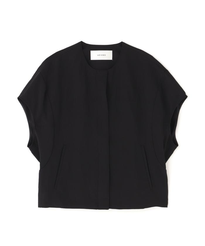 ★一度のみ使用★ADORE アドーア　クリアストレッチブルゾン ブラック セール】 ◇ドライストレッチニットベスト （ニット・セーター