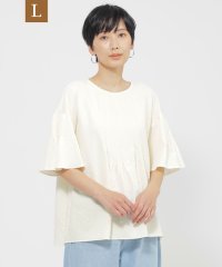 エヴェックス バイ クリツィア　Lサイズ/【L】【カタログ掲載品】【1枚で決まる】【ウォッシャブル】サッカーストレッチフレアブラウス/508075583