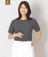TO BE CHIC(L SIZE)/【L】ふくれジャカード ボーダーニット/508077811