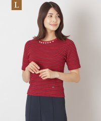 TO BE CHIC(L SIZE)/【L】ふくれジャカード ボーダーニット/508077811