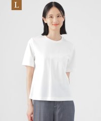 TRANS WORK(L)/【L】【ウォッシャブル】コンパクトコットンポンチクルーネックカットソー/508085733