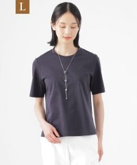 TRANS WORK(L)/【L】【ウォッシャブル】コンパクトコットンポンチクルーネックカットソー/508085733