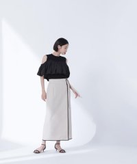 NATURAL BEAUTY BASIC/バイカラーラップナロースカート/508094262