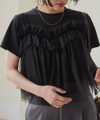 Ranan/ラナン RANAN チュールビスチェドッキングTシャツ/508098265