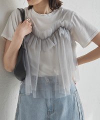 Ranan/ラナン RANAN チュールビスチェドッキングTシャツ/508098265
