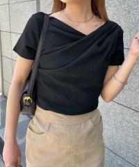 Ranan/ラナン RANAN ドレープリブTシャツ/508098268