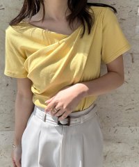 Ranan/ラナン RANAN ドレープリブTシャツ/508098268