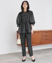 RUIRUE BOUTIQUE/ルイルエブティック RUIRUE BOUTIQUE シアードットジャカードペプラムトップス＆パンツセットアップ/508099316