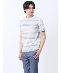 TAKA-Q/タカキュー TAKA－Q ポップコーンボーダー クルーネック半袖Tシャツ/508103549