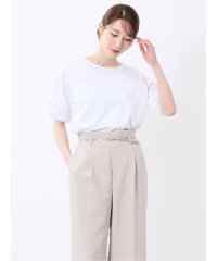 m.f.editorial/綿スムス クルーネック パフギャザーTシャツ/508103554