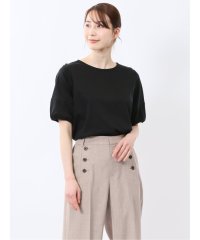 m.f.editorial/綿スムス クルーネック パフギャザーTシャツ/508103554