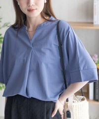 MAC HOUSE/マックハウス Mac－House nAvy スキッパー5分袖ブラウス/508103618
