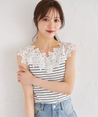 tocco closet/トッコクローゼット tocco closet フラワーレース装飾リブカットソープルオーバー/508103839
