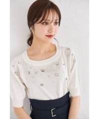 tocco closet/トッコクローゼット tocco closet クリアビジュー付きニットプルオーバー/508103840