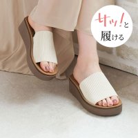 VIVIAN/【2025年春夏新作】ヴィヴィアン VIVIAN サッと履ける！厚底コンフォートニットサンダル/508103845