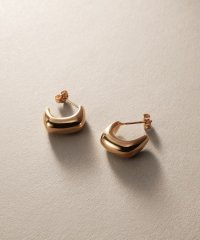 COCOSHNIK /K10中空スクエアニュアンスフープ スタッドピアス/508103859