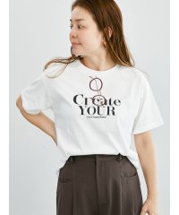 Lugnoncure/メガネ刺繍プリントTシャツ/508103971