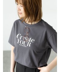 Lugnoncure/メガネ刺繍プリントTシャツ/508103971