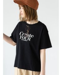 Lugnoncure/メガネ刺繍プリントTシャツ/508103971