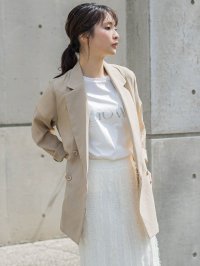 Droite Lautreamont/ドロワット ロートレアモン Droite lautreamont シアー麻調合繊ジャケット≪手洗い可能≫/508104335