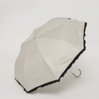 cache nez/カシュネ cache nez 【晴雨兼用】【日傘】UV カット率99％以上 PUバイカラーフリルトップレス折りたたみ傘/508104511