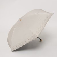 cache nez/カシュネ cache nez 【晴雨兼用】【日傘】UV カット率99％以上 PU軽量フラワー刺繍ミニ折りたたみ傘/508104512