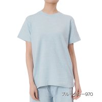 manzoku/マンゾク 満足 福助 【満足】 Tシャツ 出雲ソフト 無地 三分袖 クルーネック ルームウェア(37P2592)婦人 女性 レディース フクスケ fukuske/508104725