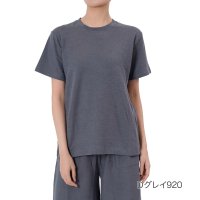 manzoku/マンゾク 満足 福助 【満足】 Tシャツ 出雲ソフト 無地 三分袖 クルーネック ルームウェア(37P2592)婦人 女性 レディース フクスケ fukuske/508104725