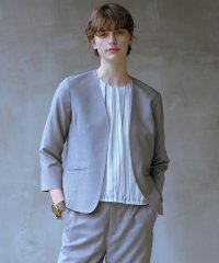J.PRESS LADIES/【セットアップ対応・洗える・UVケア・吸水速乾】OXIJEWELストレッチ ノーカラー ジャケット/508104975