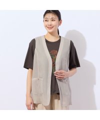 MISSEL/【洗える】カラミメッシュベスト/508105072
